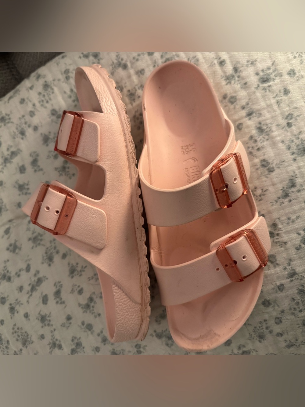 Birkenstock Arizona Pink Double-Buckle Slide Sandals